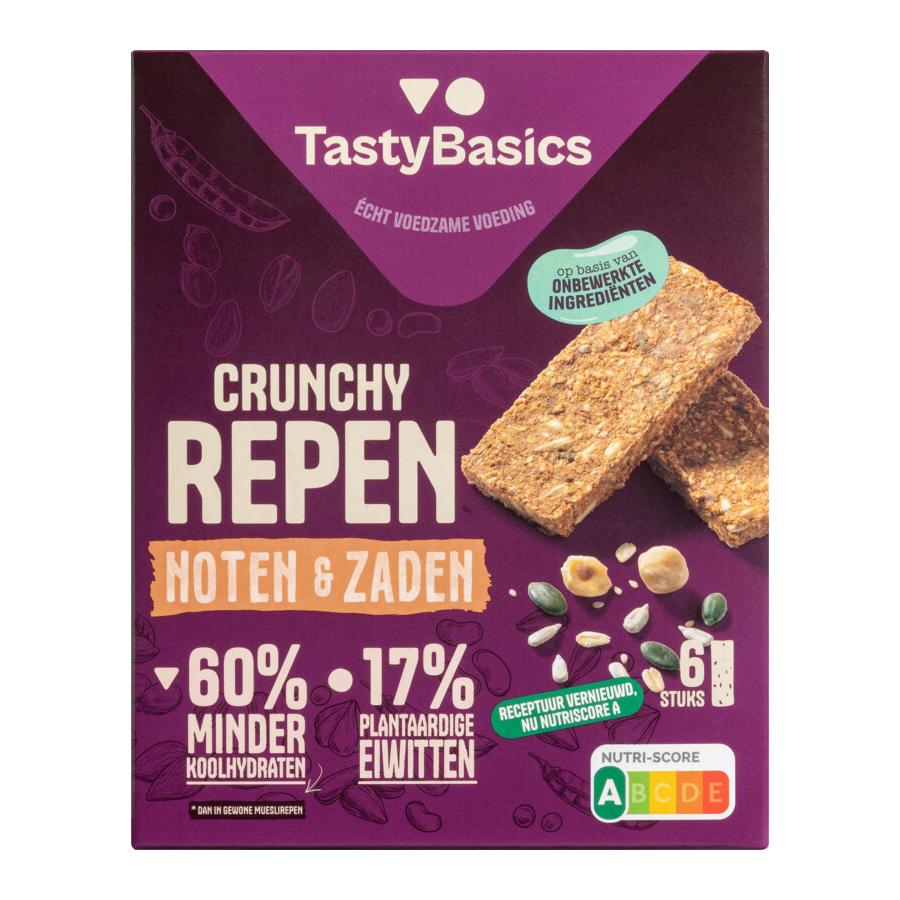 Crunchy less carb repen noten & zaden