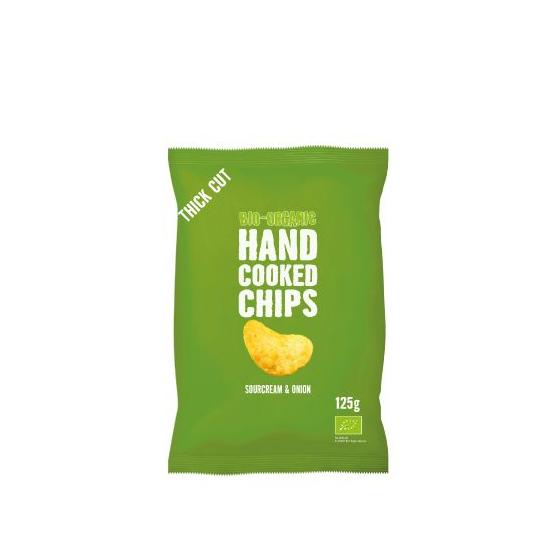 Chips handcooked sour cream & onion bio