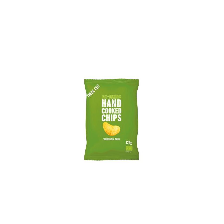 Chips handcooked sour cream & onion bio