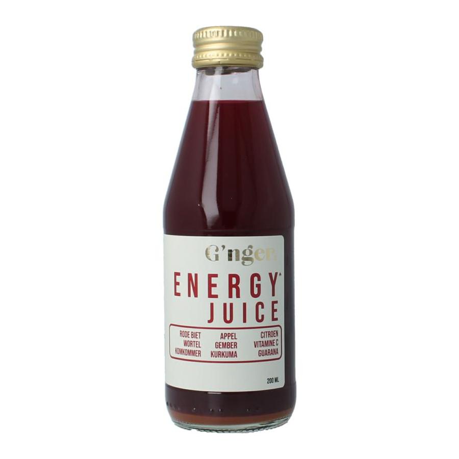 G'nger Energy groentesap 75% groente en guarana
