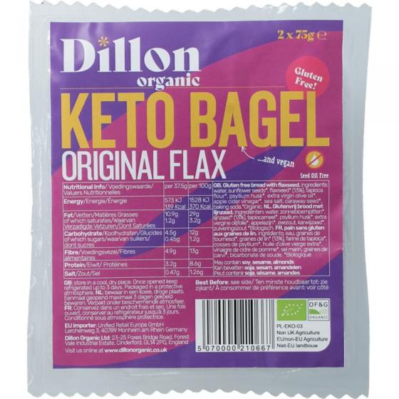 Dillon Organic bagel lijnzaad gltnvr bio dem