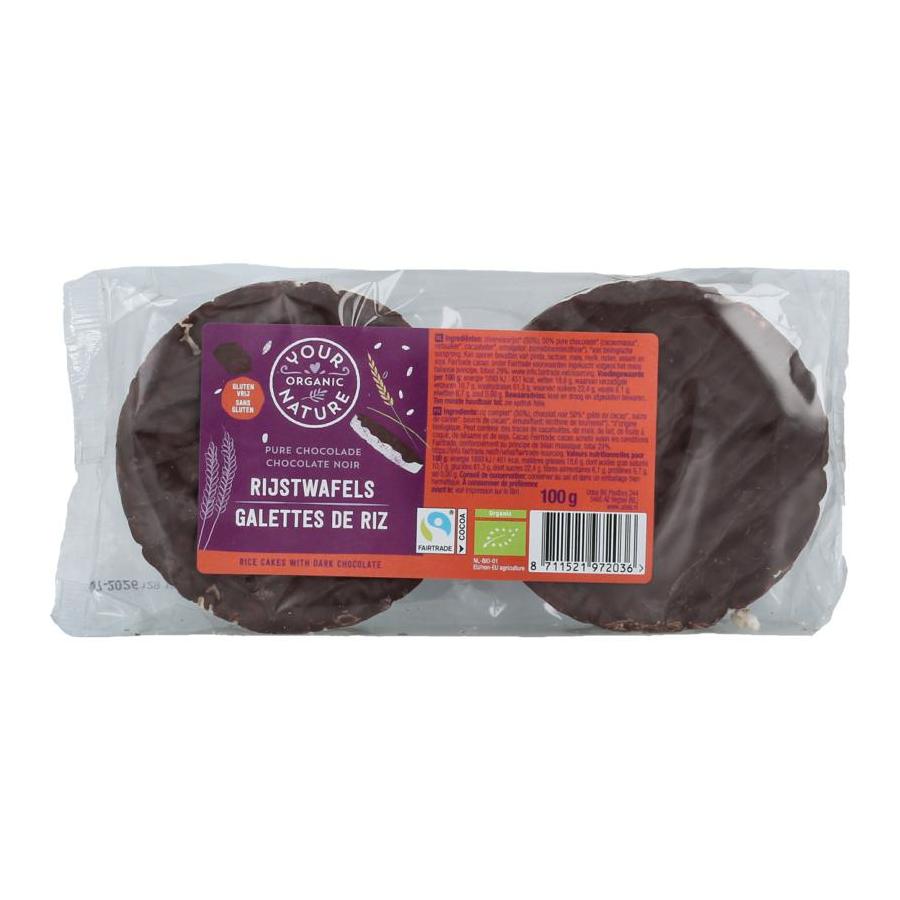 Your Organic Nat rijstwafel chocolade puur bio