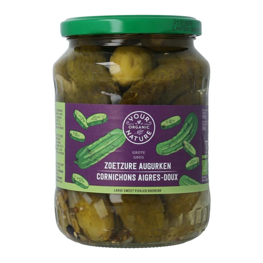 Your Organic Nat Augurken zoetzuur bio