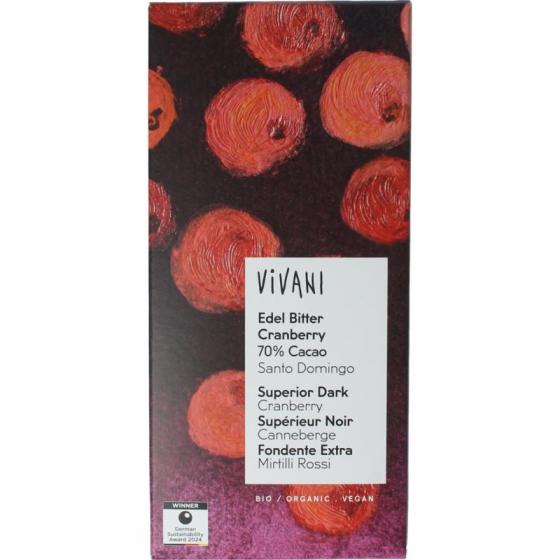 Vivani Vivani super dark cranb 70%bio