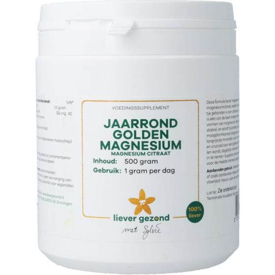 Liever Gezond jaarr golden magnesium poeder