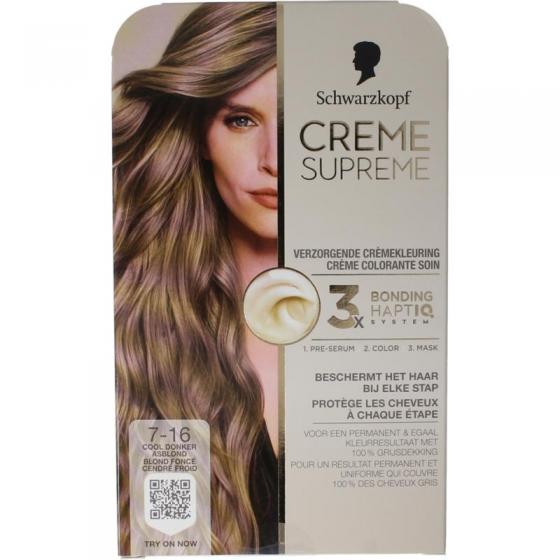 Schwarzkopf creme supreme 7-16 d blond
