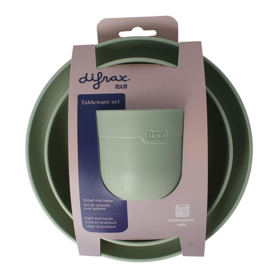 Difrax Lovi eetset met beker pistachio