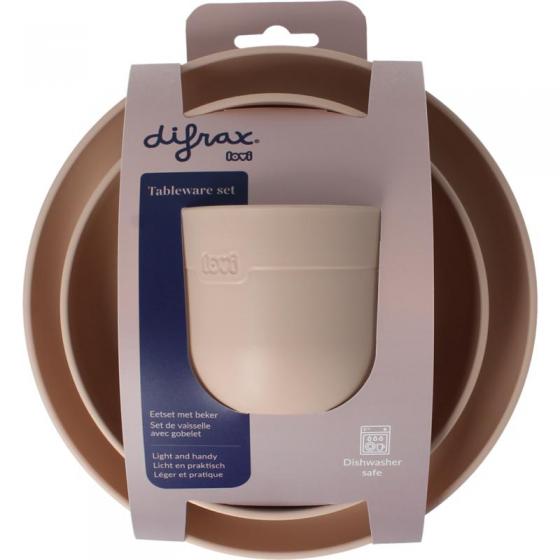 Difrax Lovi eetset met beker nude