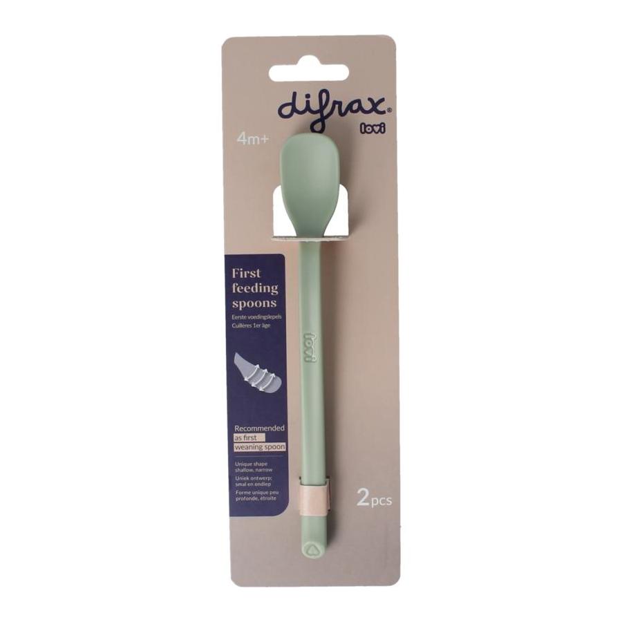 Difrax Lovi eerste voedingslepel pistachio