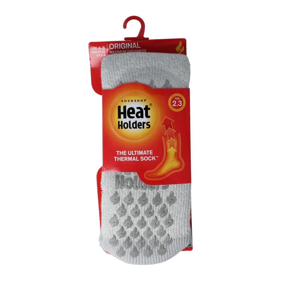 Heat Holders anti slip socks silver grey