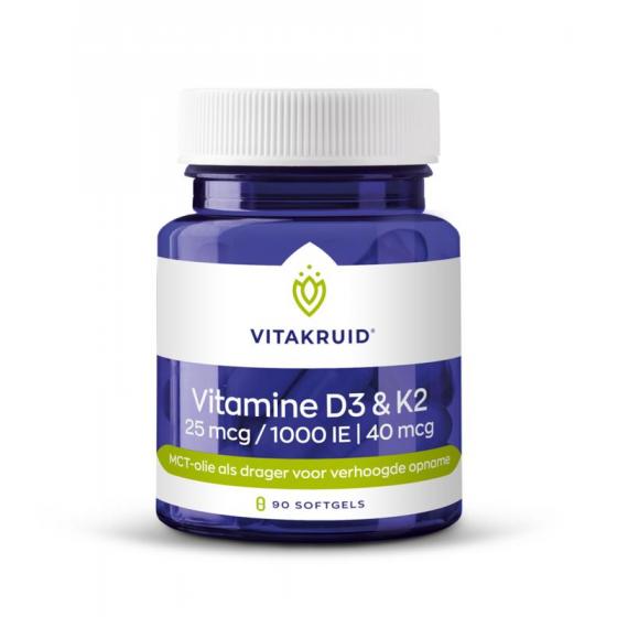 Vitakruid Vitamine D2 & K2 in MCT olie
