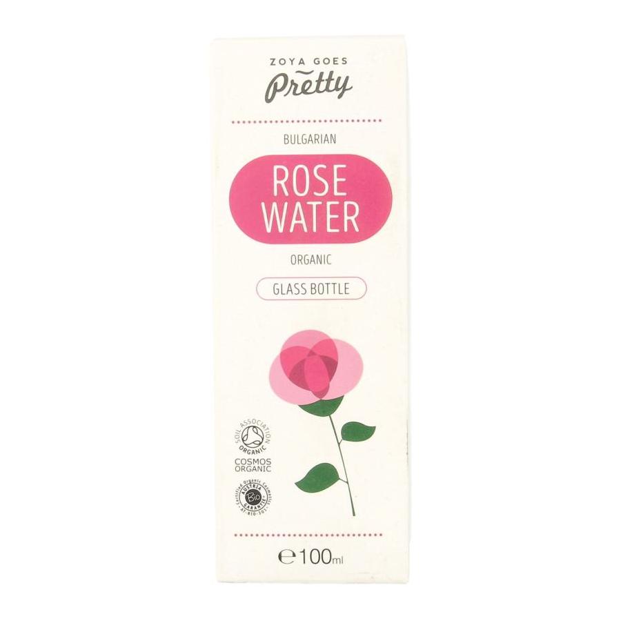 Organic rose water glass bottle