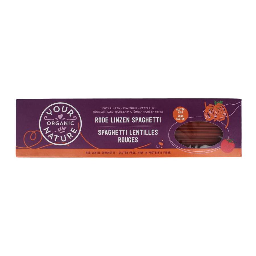 Your Organic Nat yon spaghetti rode linzen bio