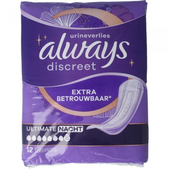 Always Discreet maandverband ultimate night