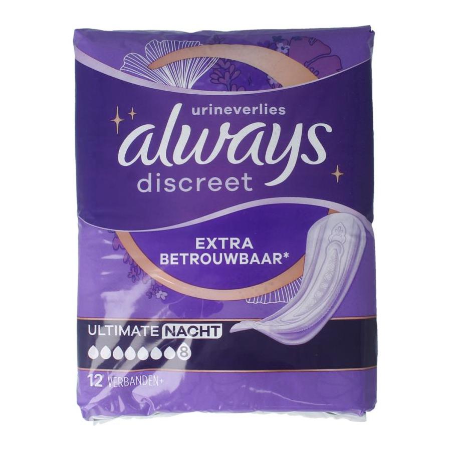 Always Discreet maandverband ultimate night