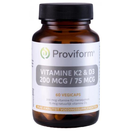 Proviform vitamine k2 200mcg & d3 75mcg