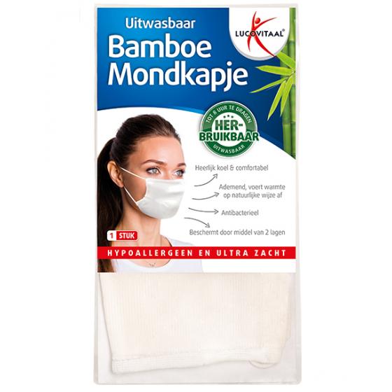 Bamboe mondkapje wit