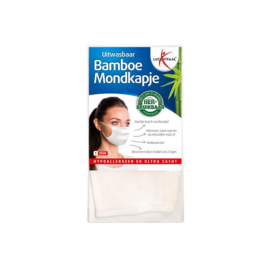 Bamboe mondkapje wit