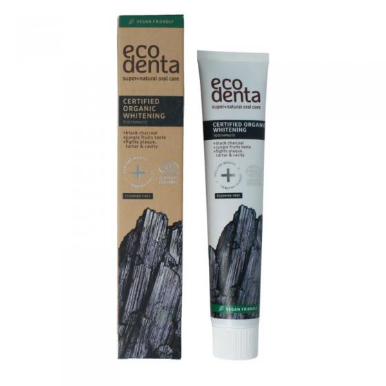 Ecodenta tandpasta white houtskool bio