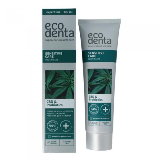 Ecodenta Tandpastsa sensitive CBD probiotica expert line