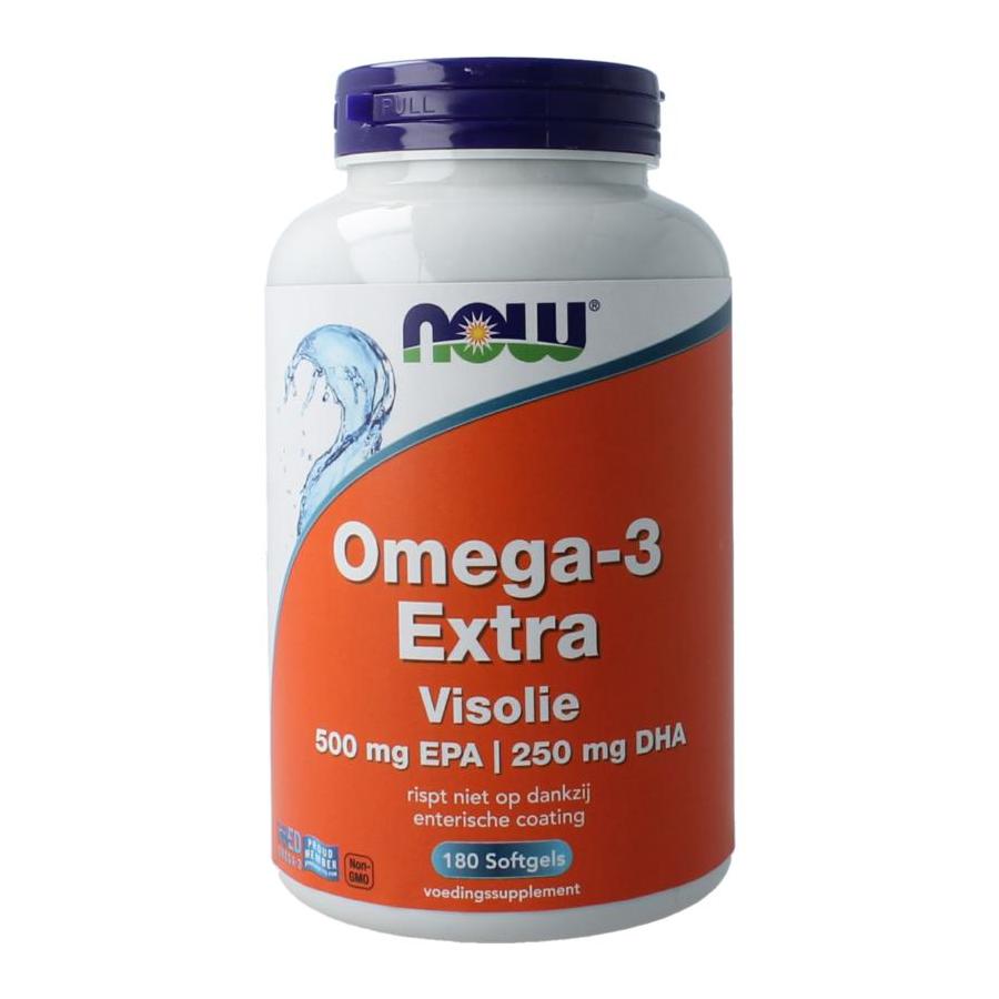 NOW omega 3 extra visolie 500 mg