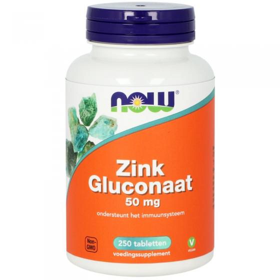 NOW zink glucoraat 50 mg