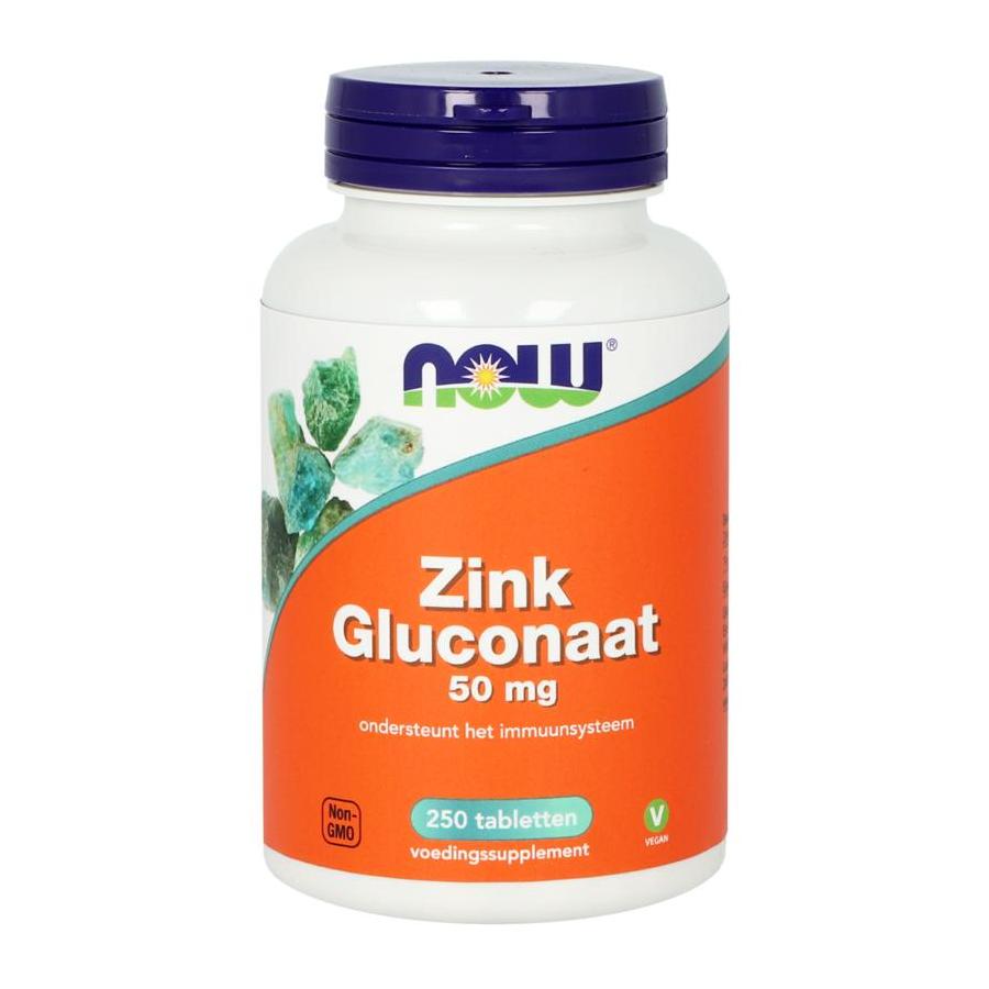 NOW zink glucoraat 50 mg