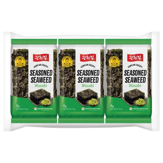 Zeewier snack wasabi 3x5 gram