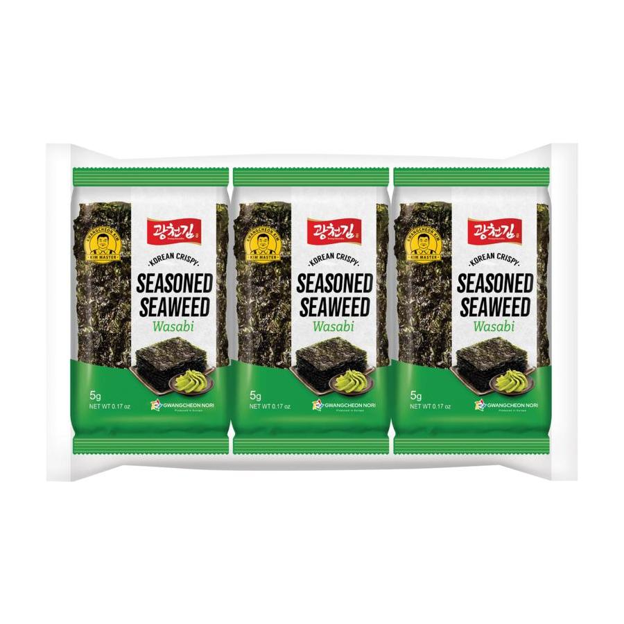 Zeewier snack wasabi 3x5 gram
