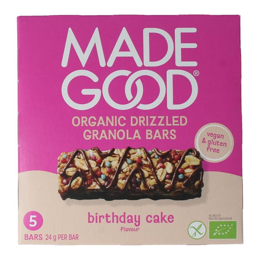 Madegood granola bar birthday cake bio