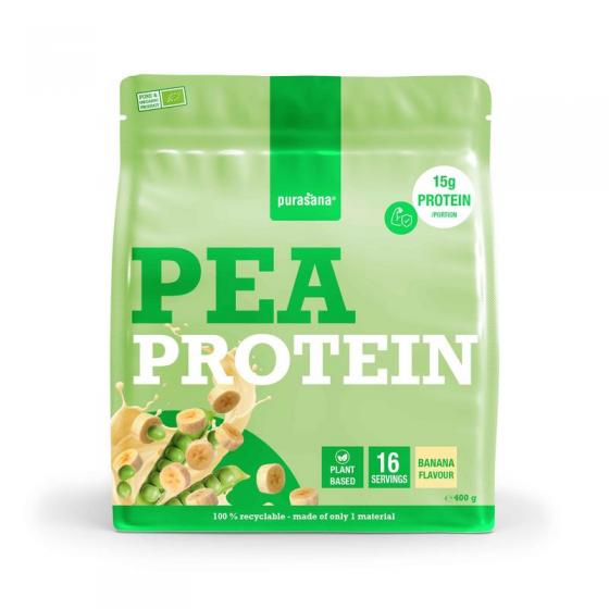 Purasana plant protein erwt banaan bio
