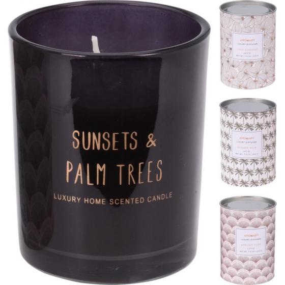 Geurkaars zwart/wit motief assorti