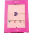 Cadeauset armband paars en goud