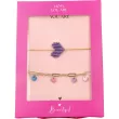 Cadeauset armband paars en goud