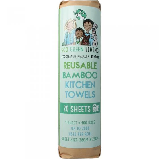 Eco Green Living Keukenrol bamboo 20 vellen