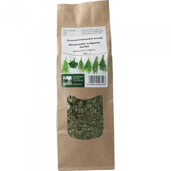 Marma vrouwenmantelkruid gesneden