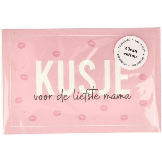 Geurkaart kusje voor de liefste mama