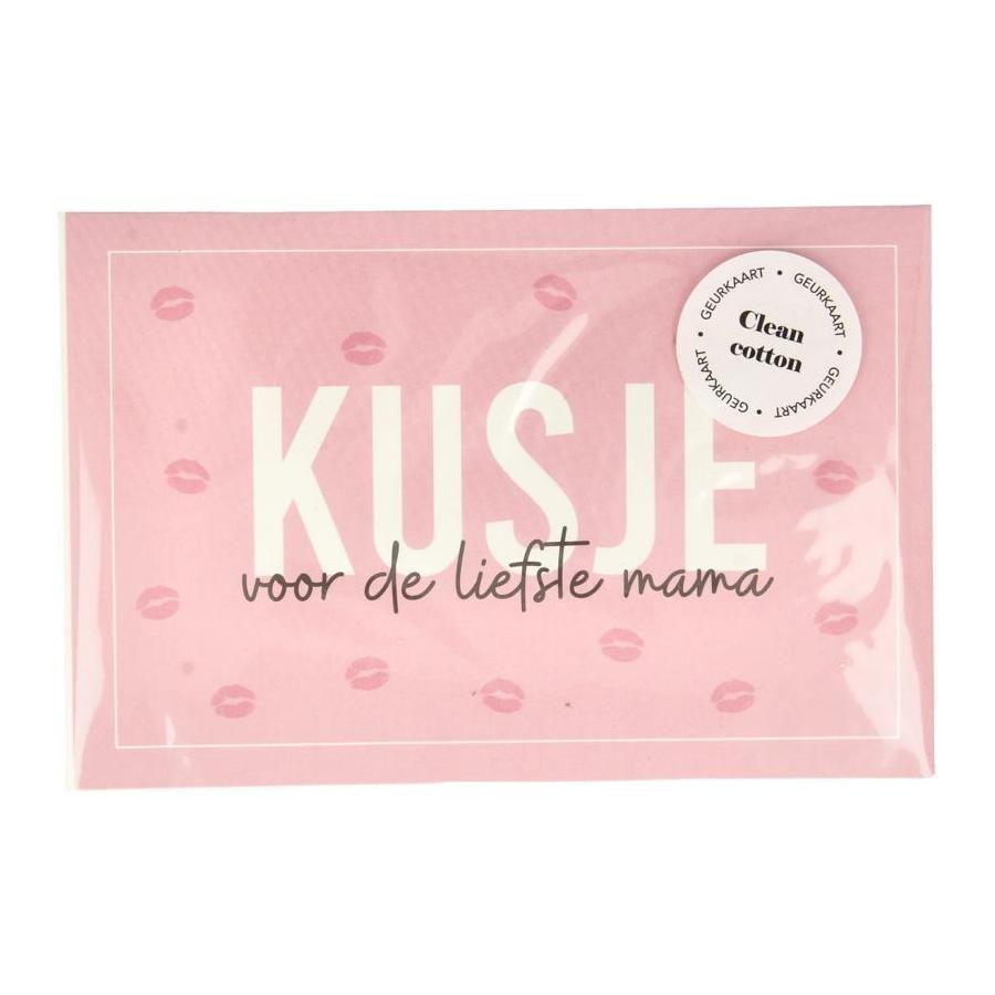 Geurkaart kusje voor de liefste mama