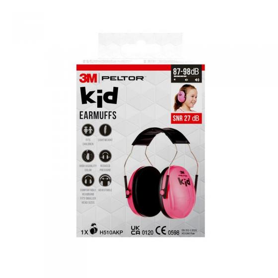  gehoorkap v kinderen neon pink