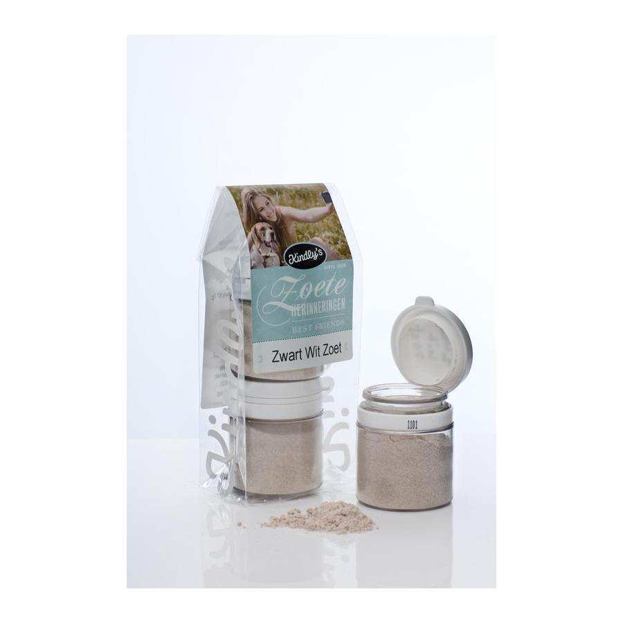Zwart wit potjes zoet 2 x 30 gram
