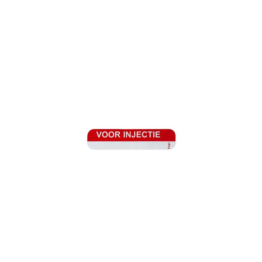 Sticker voor injectie rood