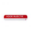 Sticker voor injectie rood