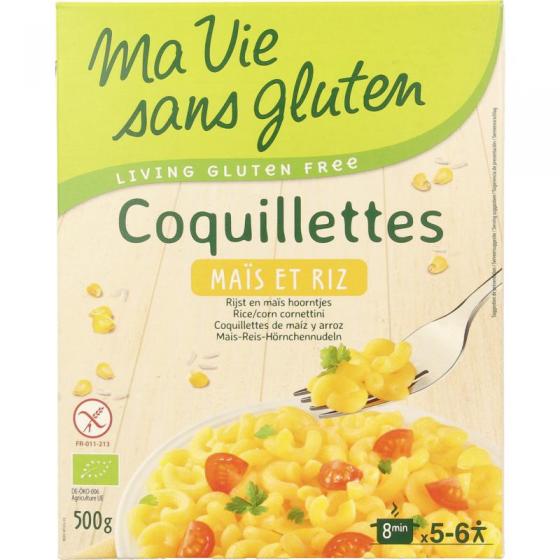 Macaroni van mais en rijst glutenvrij bio