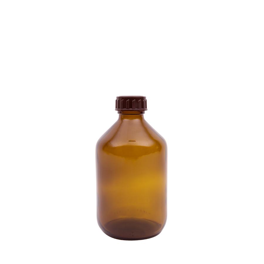 Medicijnfles bruin gedopt 300ml/28mm