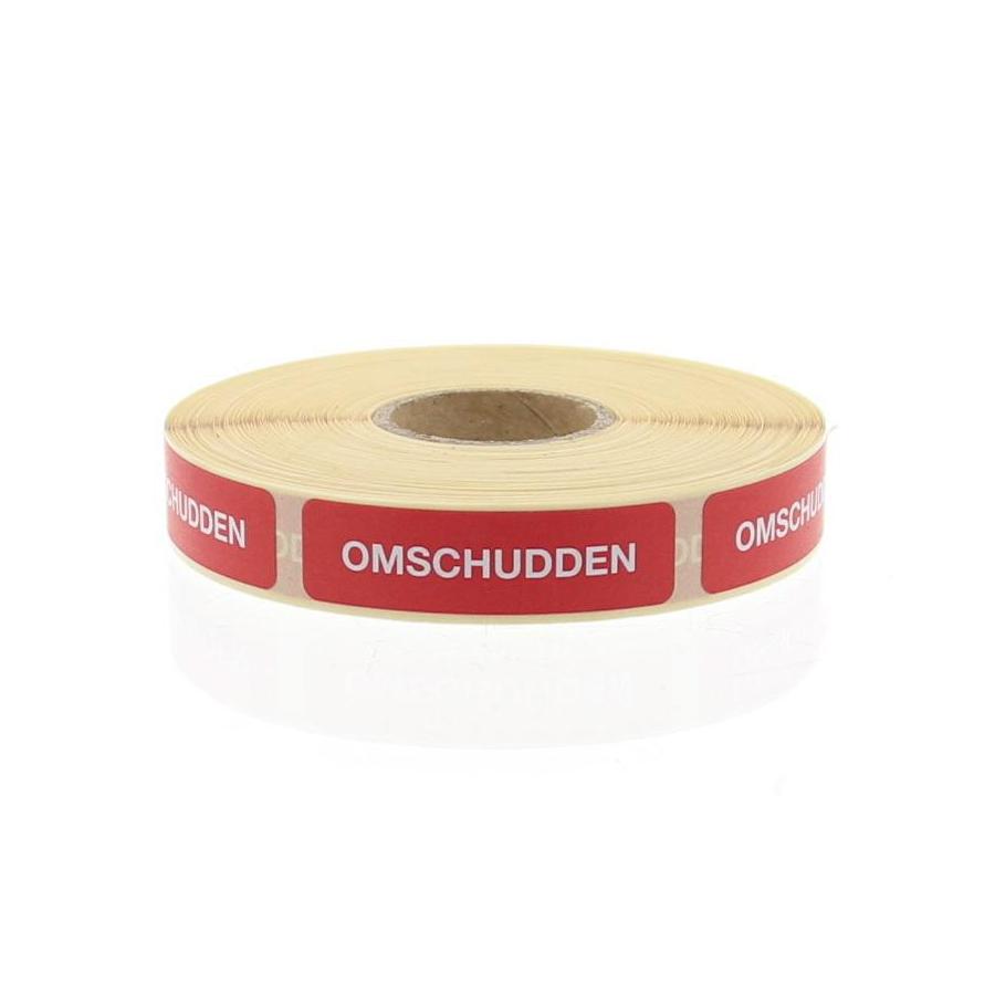 Strooketiket omschudden rood 44 x 11mm