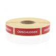 Strooketiket omschudden rood 44 x 11mm