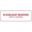 Strooketiket koelkast bew niet vriesvak 30 x 7mm