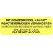 Strooketiket reactievermogen geel 30 x 10mm