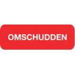 Strooketiket omschudden rood 30 x 7mm