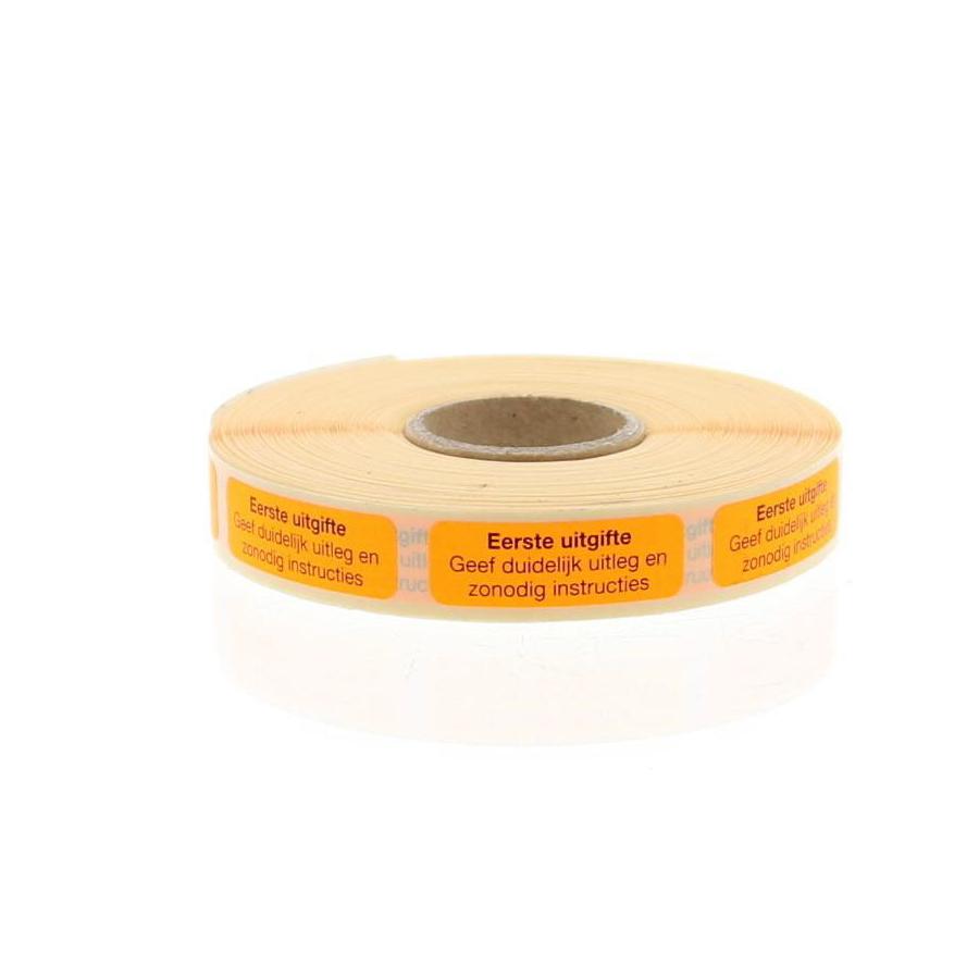 Strooketiket eerste uitgifte 30 x 10mm